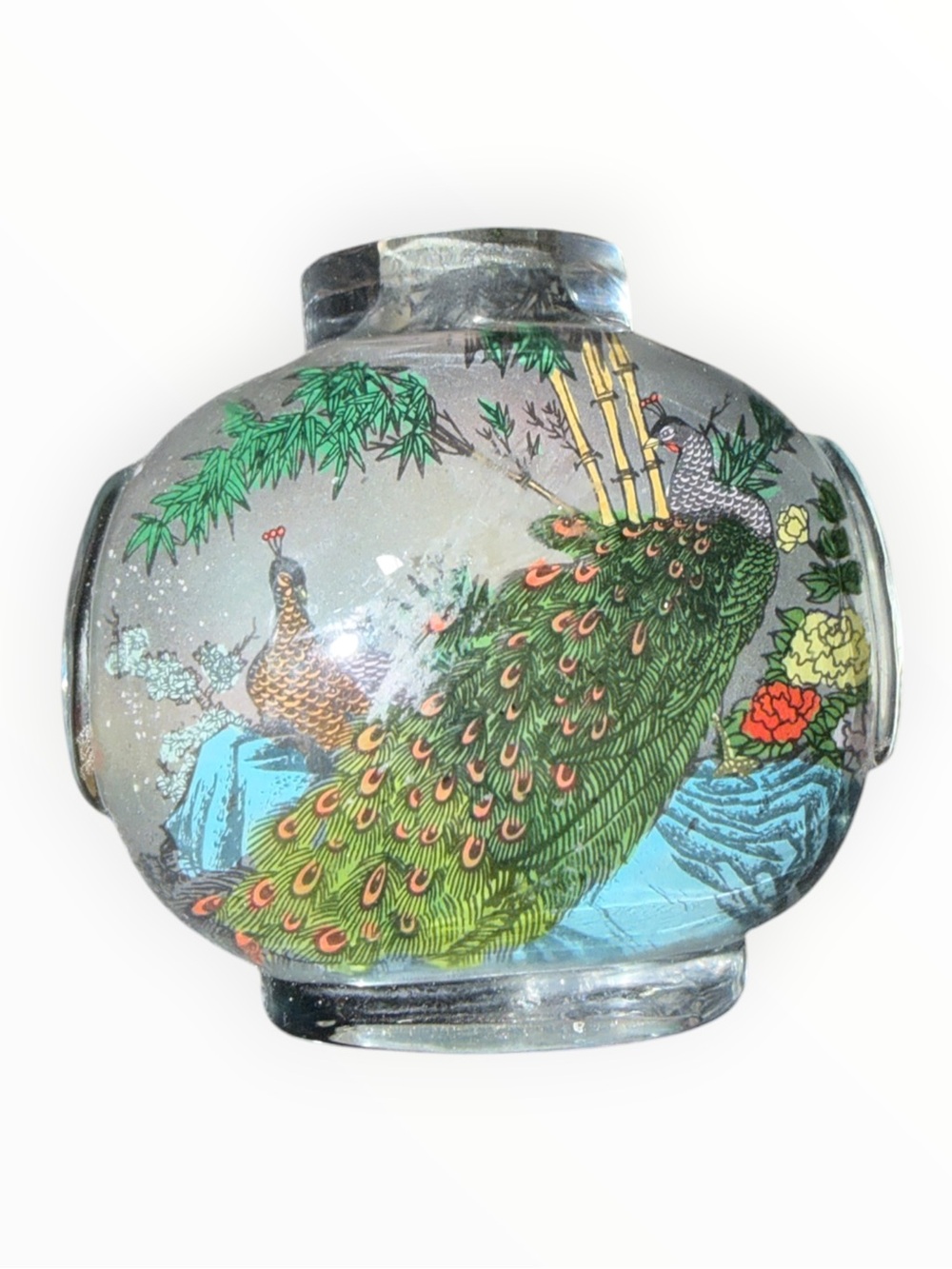 Vintage Chinese glass snuff bottle